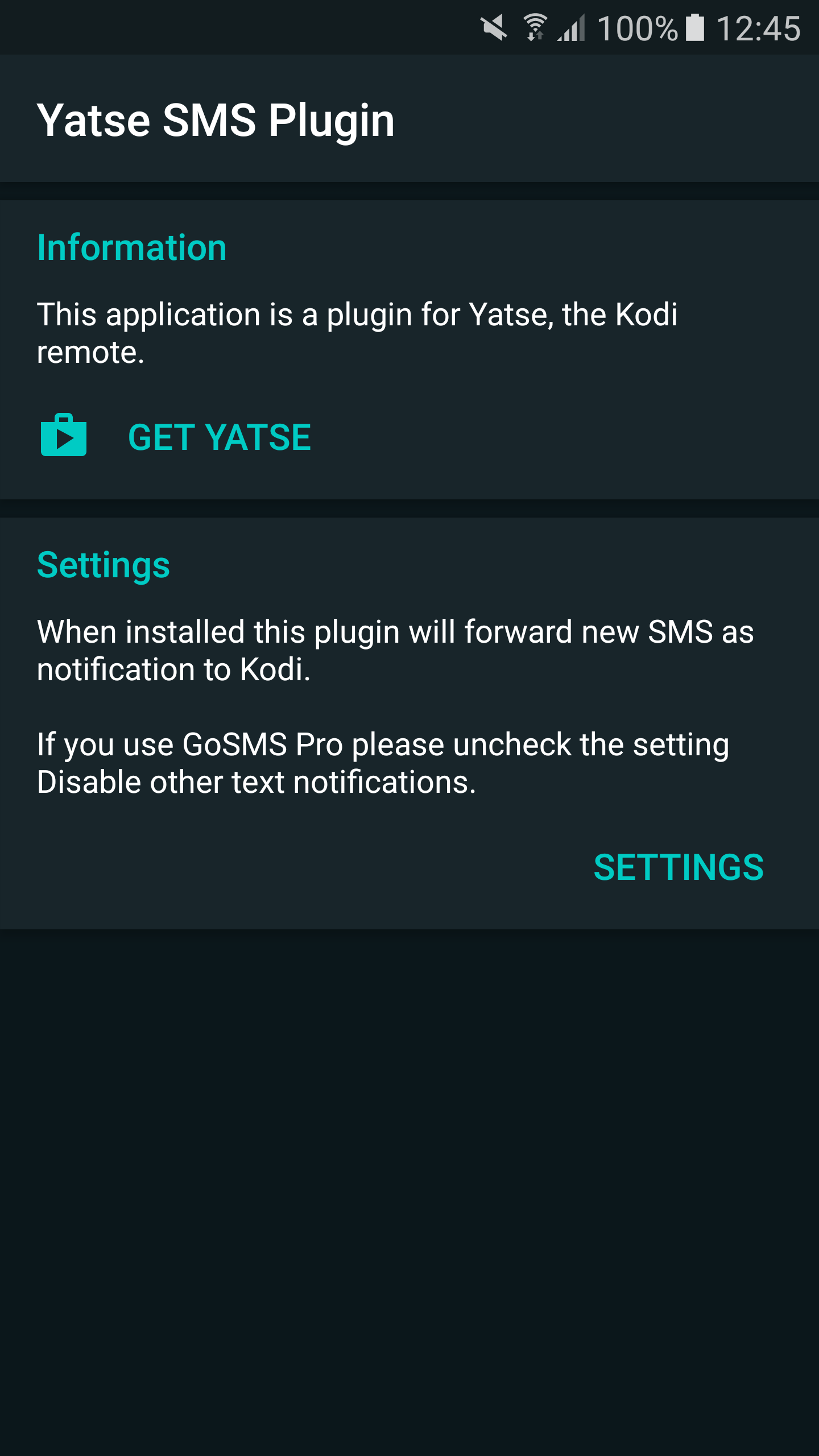 اسکرین شات 1 برنامه SMS plugin for Yatse