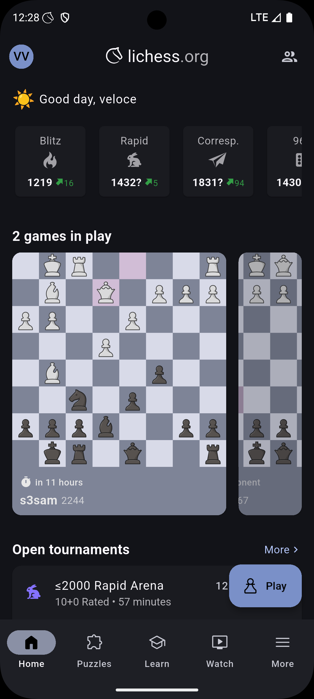 اسکرین شات 1 بازی Lichess