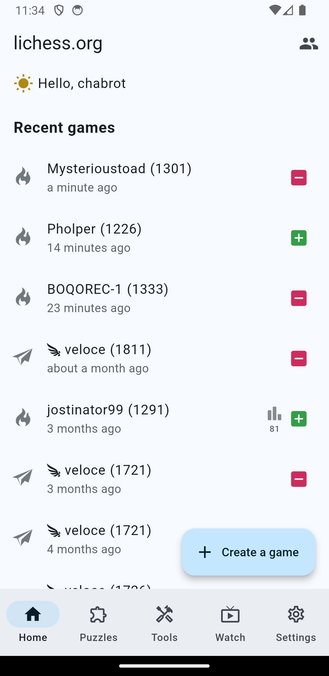 اسکرین شات 1 بازی Lichess beta