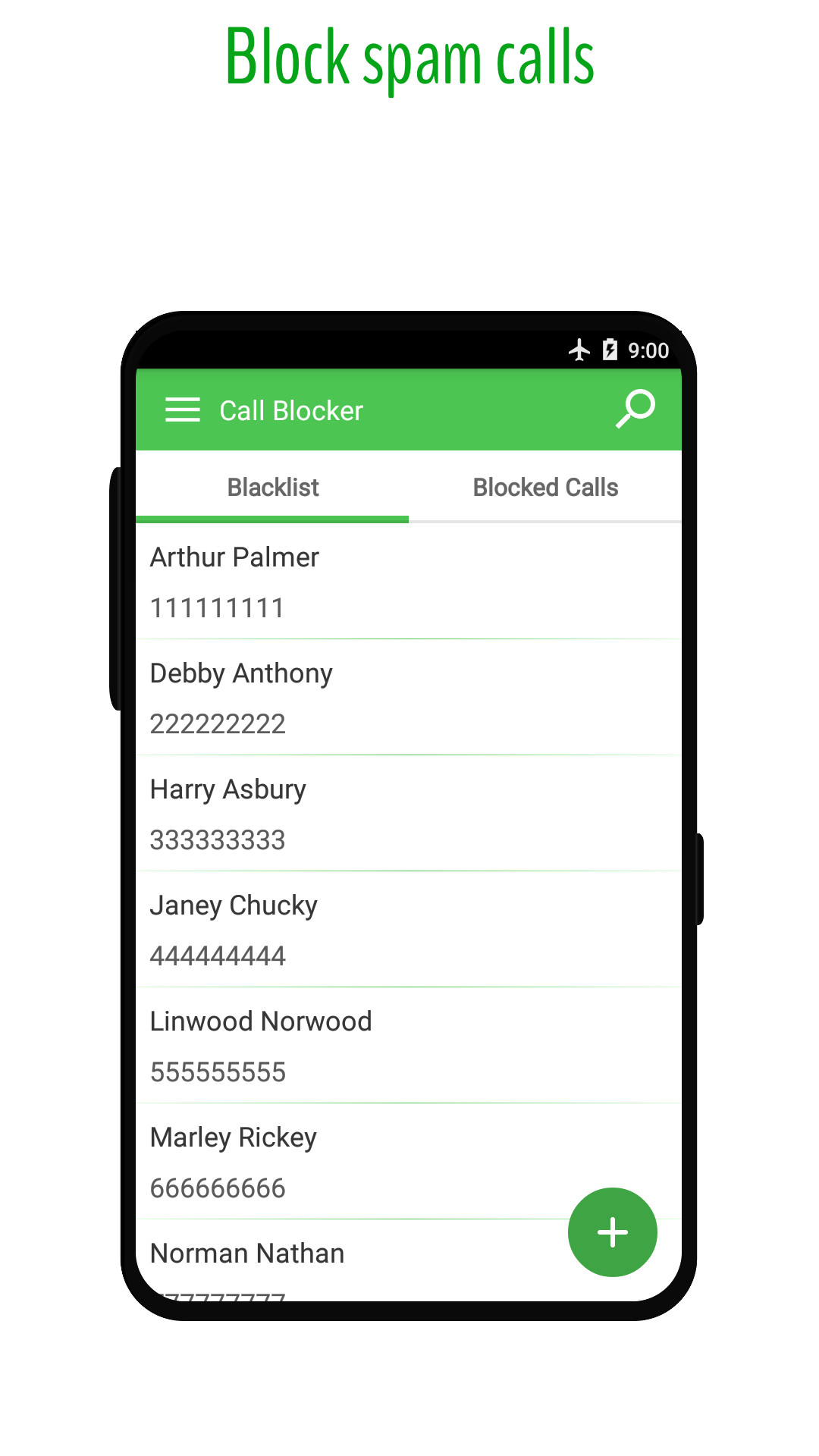 اسکرین شات 1 برنامه Call Blocker - Blacklist