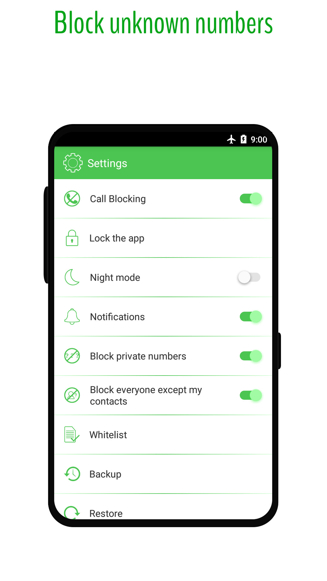 اسکرین شات 2 برنامه Phone Call Blocker - Blacklist