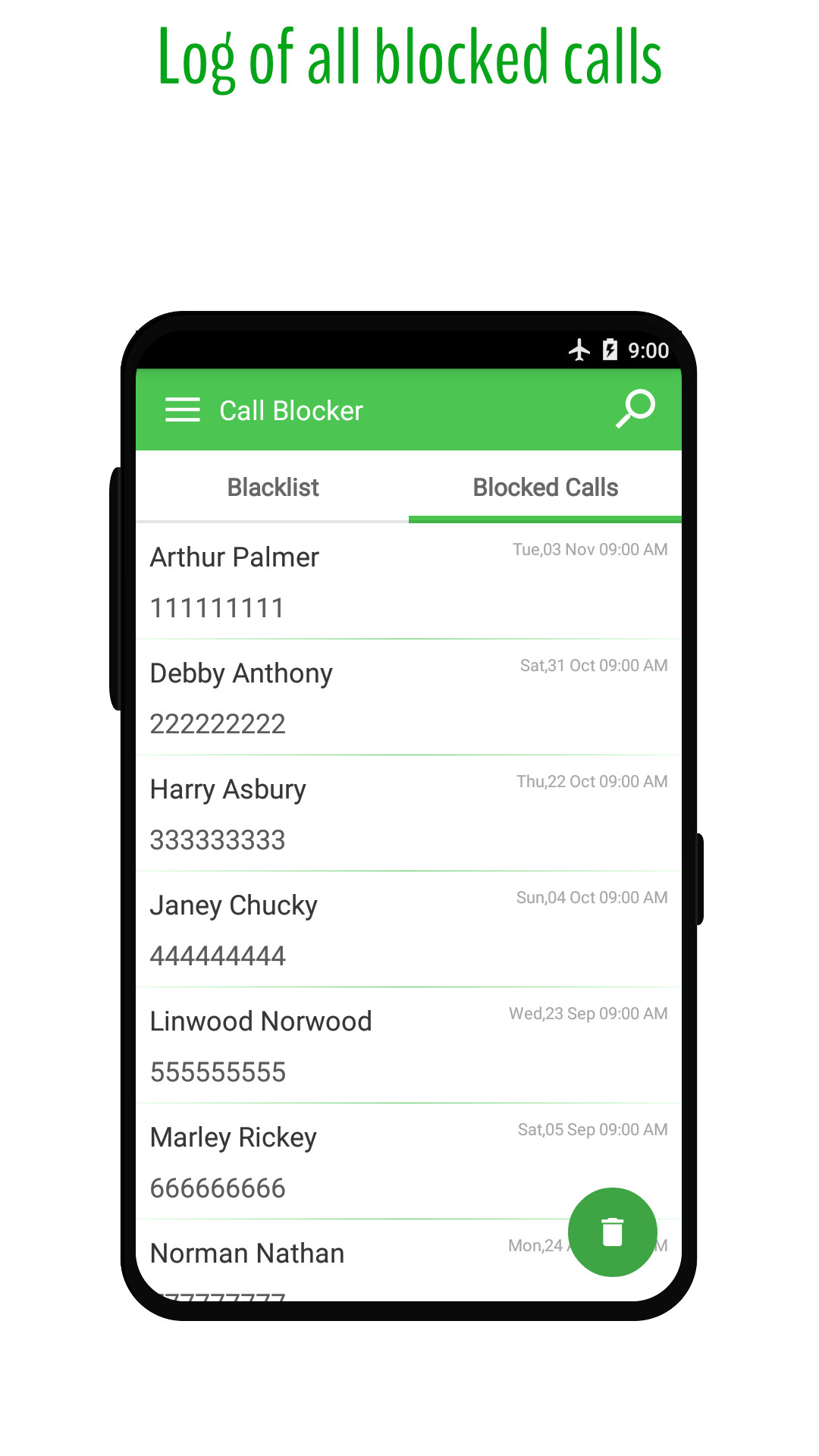 اسکرین شات 4 برنامه Phone Call Blocker - Blacklist