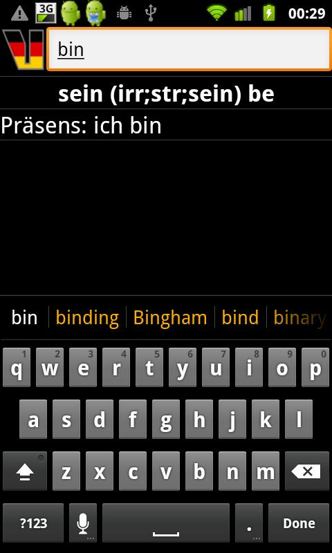اسکرین شات 3 برنامه German Verbs
