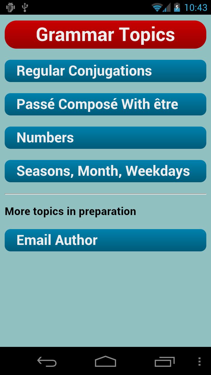 اسکرین شات 6 برنامه French Verbs