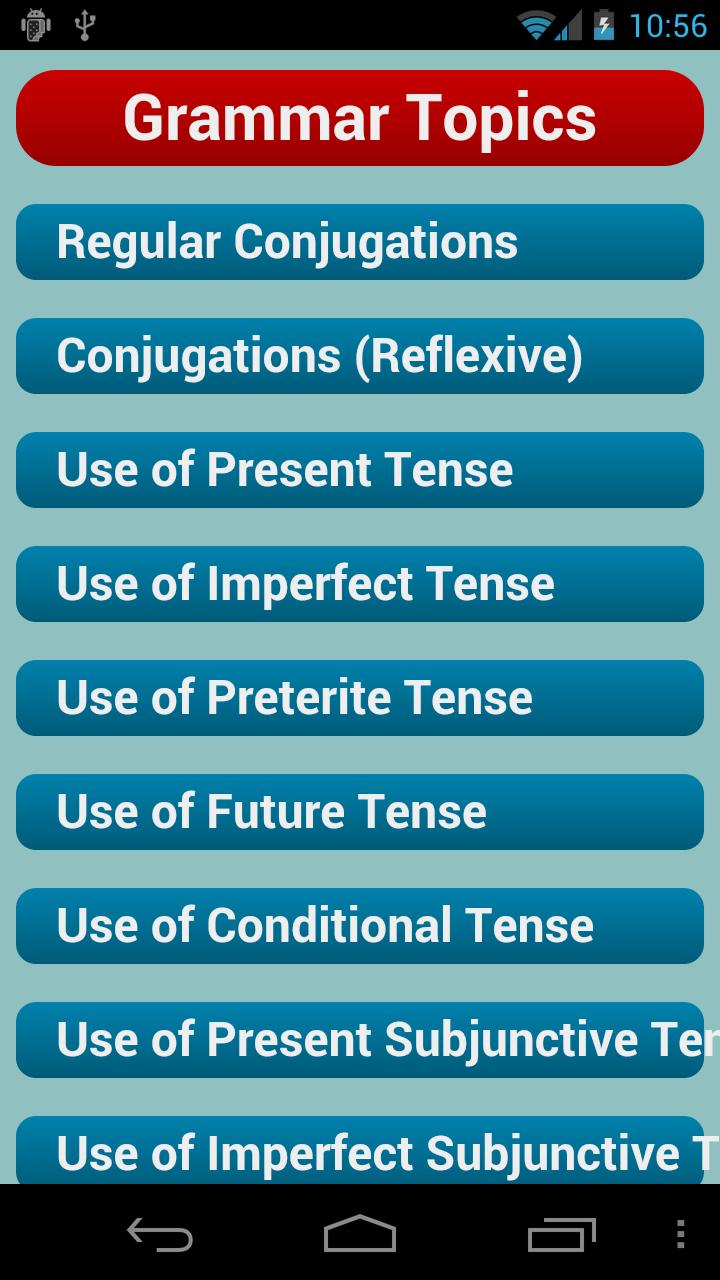 اسکرین شات 6 برنامه Spanish Verbs