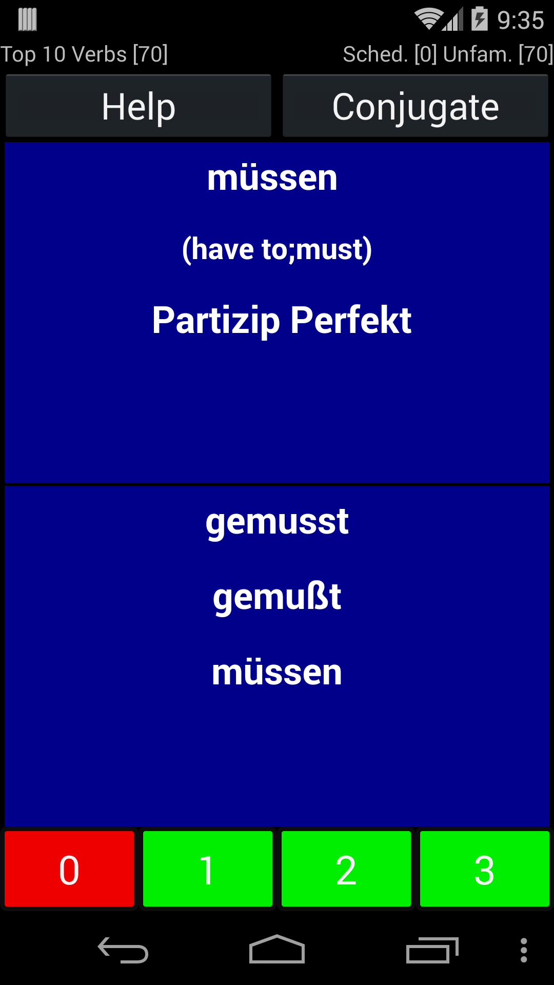 اسکرین شات 3 برنامه German Verb Trainer