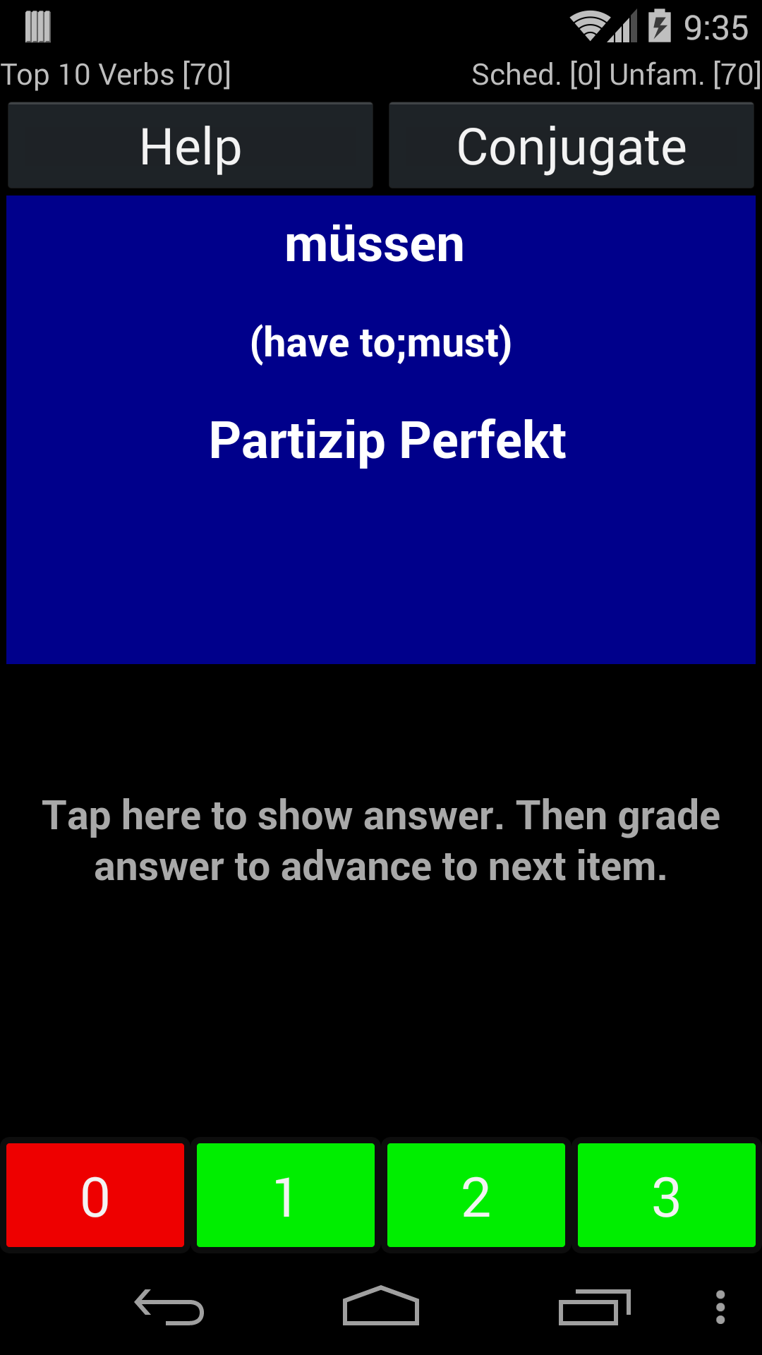 اسکرین شات 2 برنامه German Verb Trainer