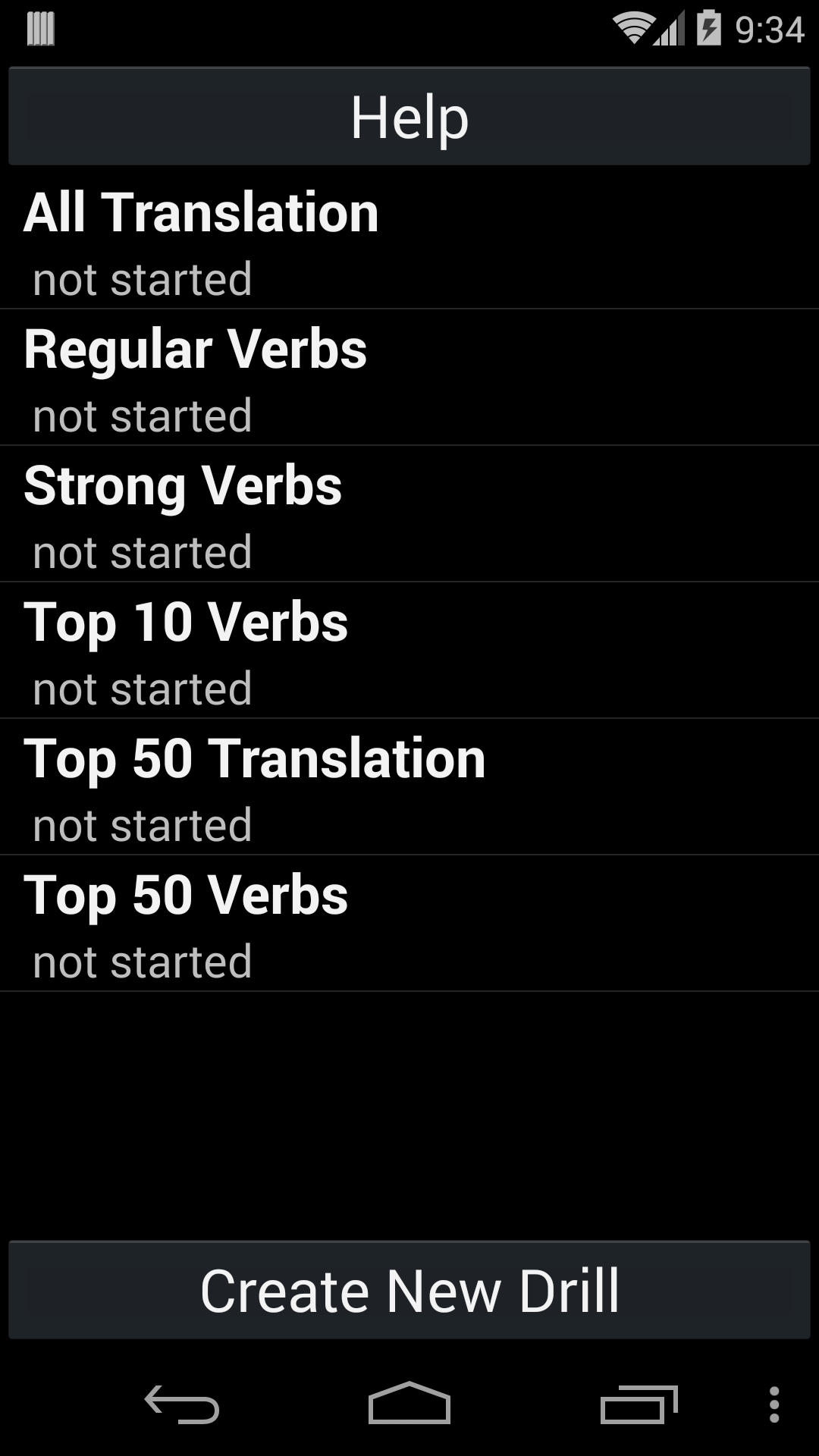 اسکرین شات 1 برنامه German Verb Trainer