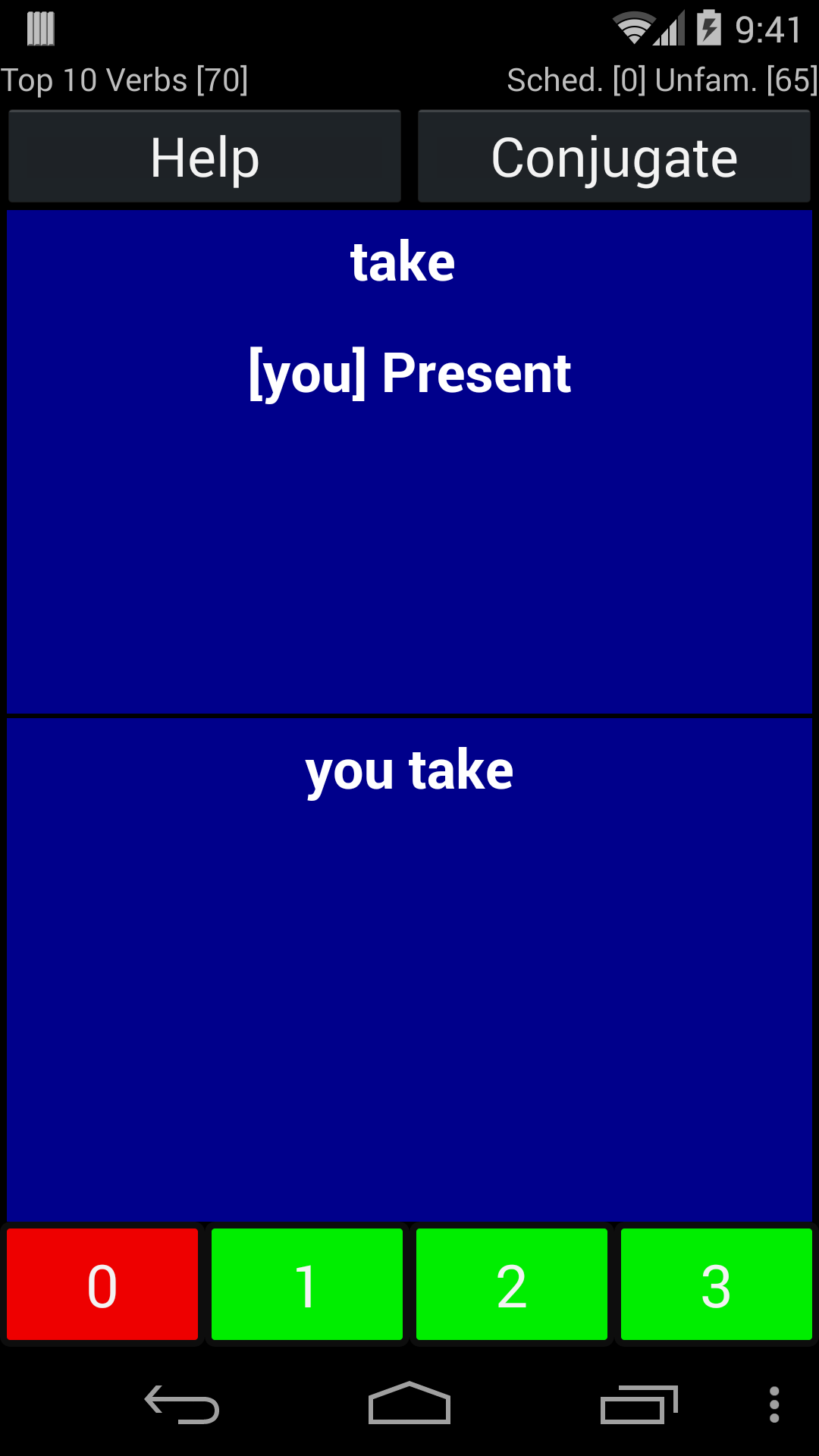 اسکرین شات 3 برنامه English Verb Trainer