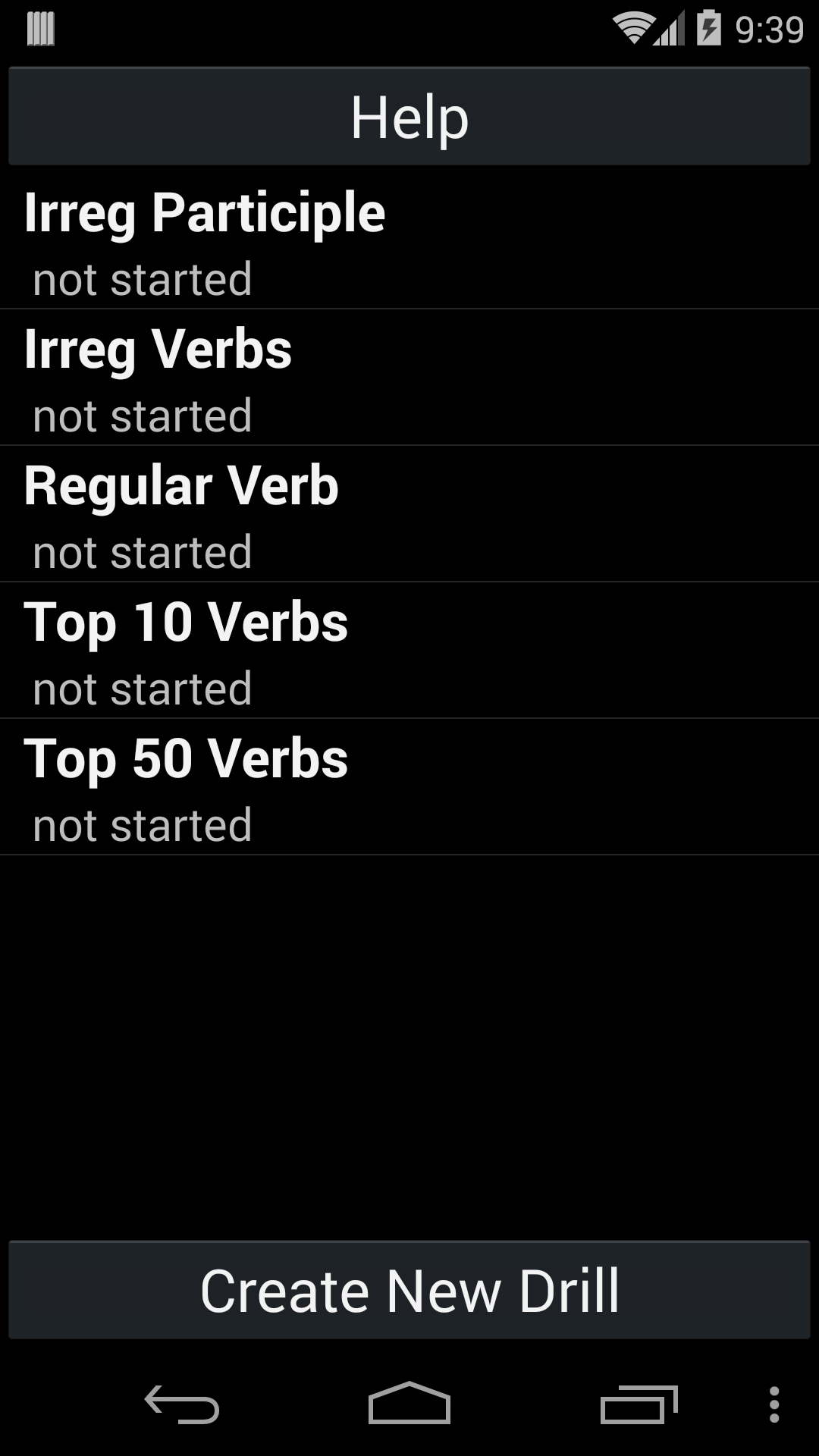 اسکرین شات 1 برنامه English Verb Trainer