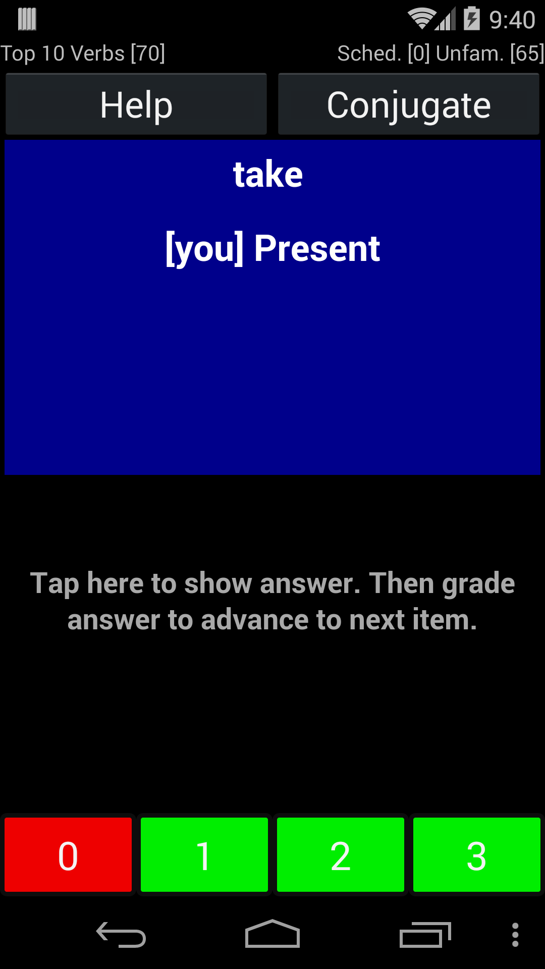 اسکرین شات 2 برنامه English Verb Trainer