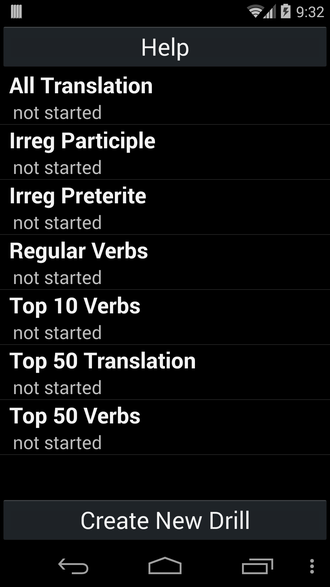 اسکرین شات 1 برنامه Spanish Verb Trainer