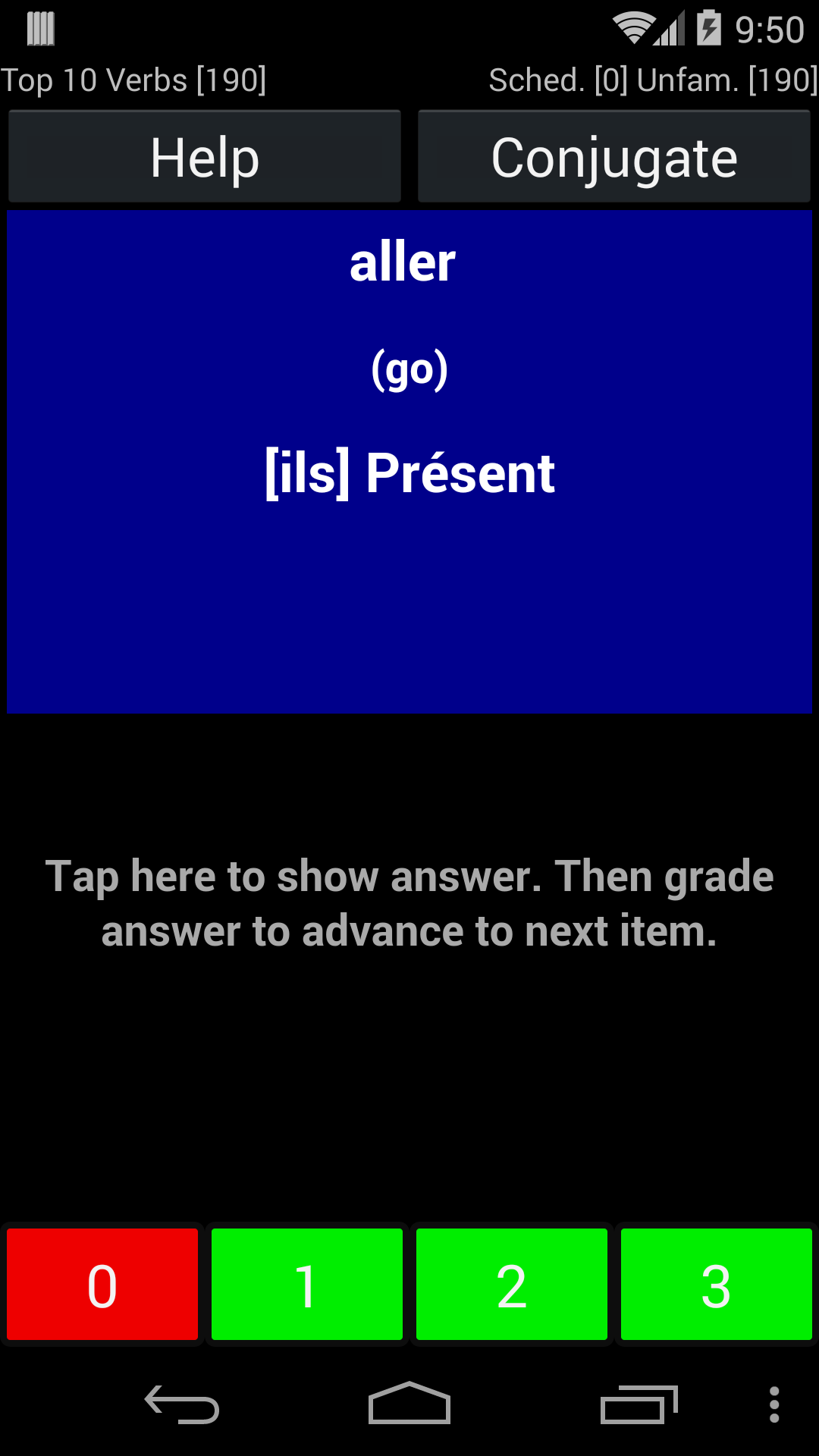 اسکرین شات 2 برنامه French Verb Trainer