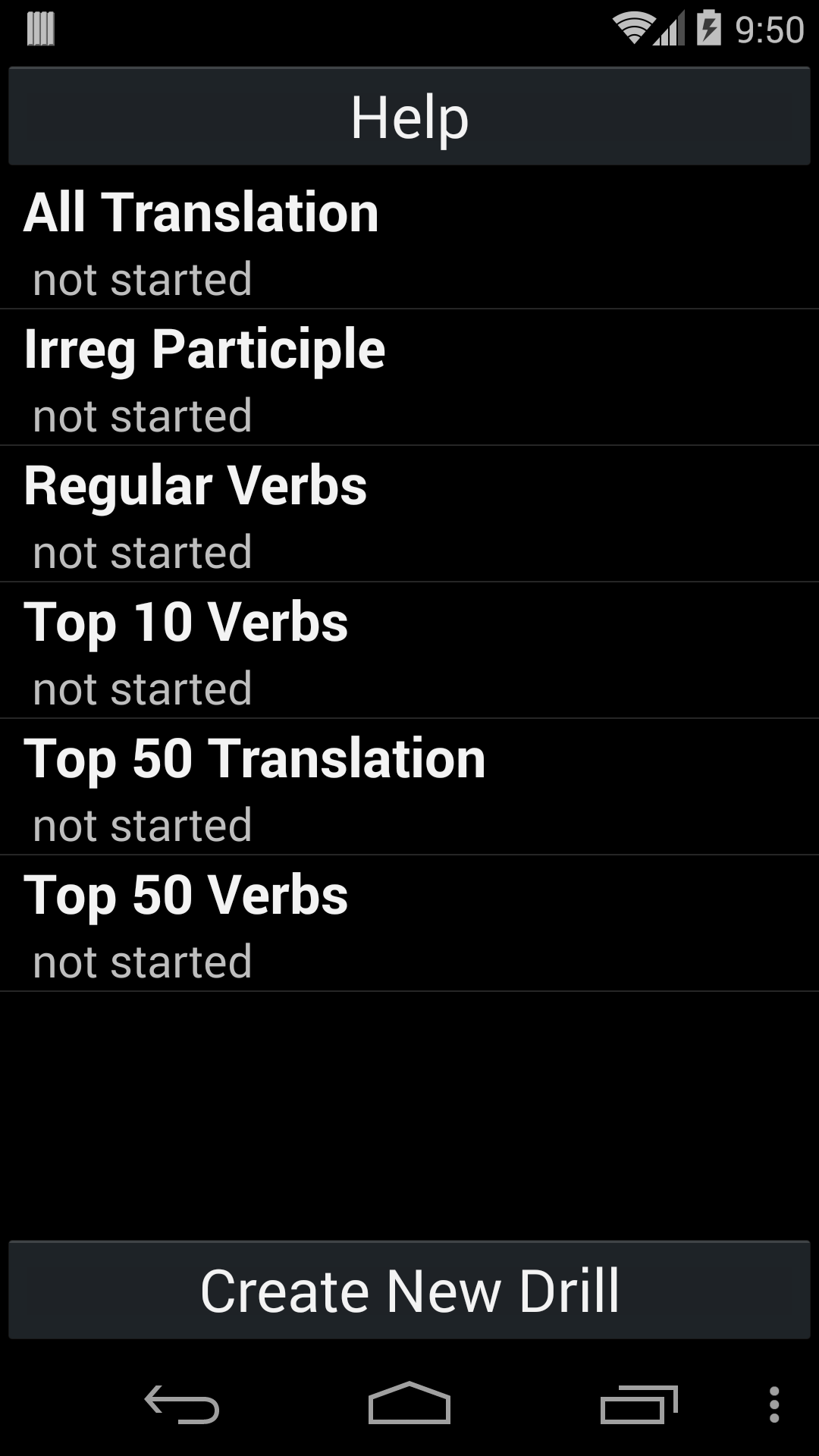 اسکرین شات 1 برنامه French Verb Trainer
