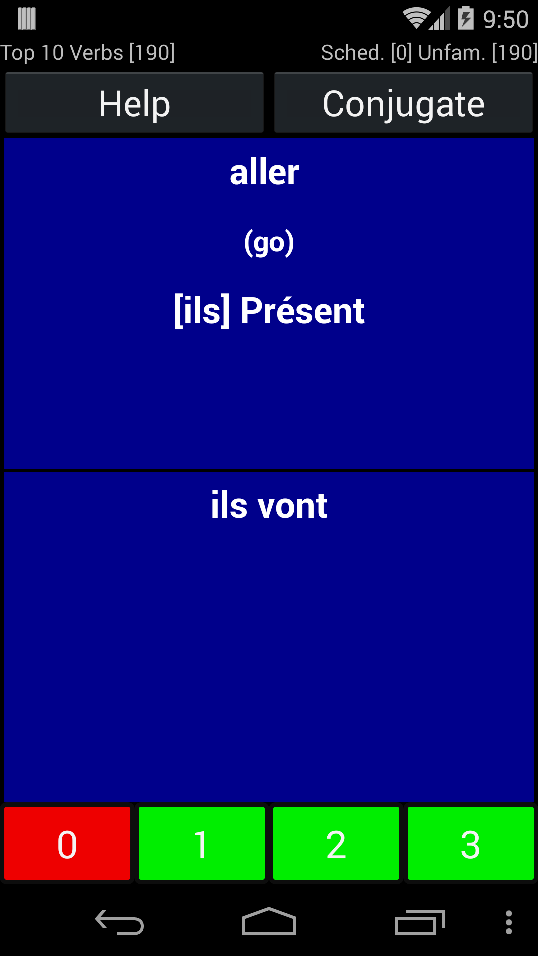 اسکرین شات 3 برنامه French Verb Trainer
