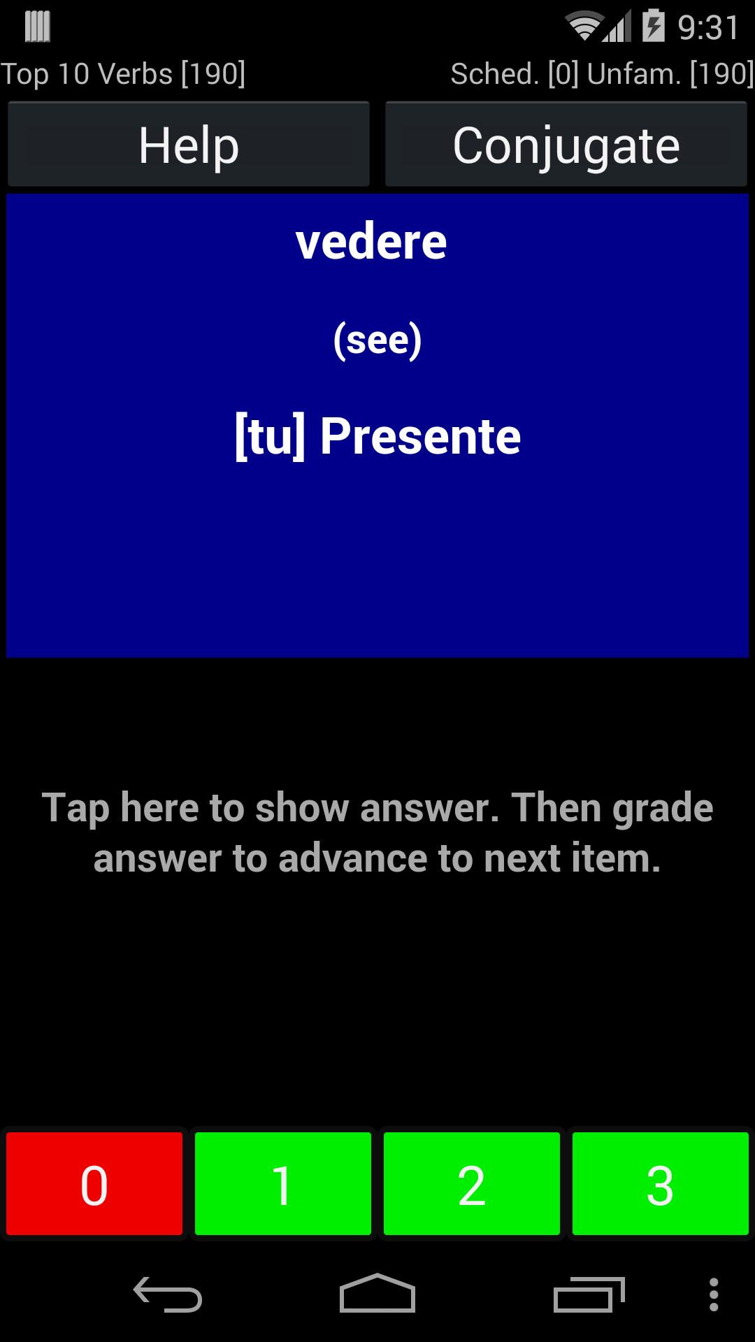 اسکرین شات 2 برنامه Italian Verb Trainer