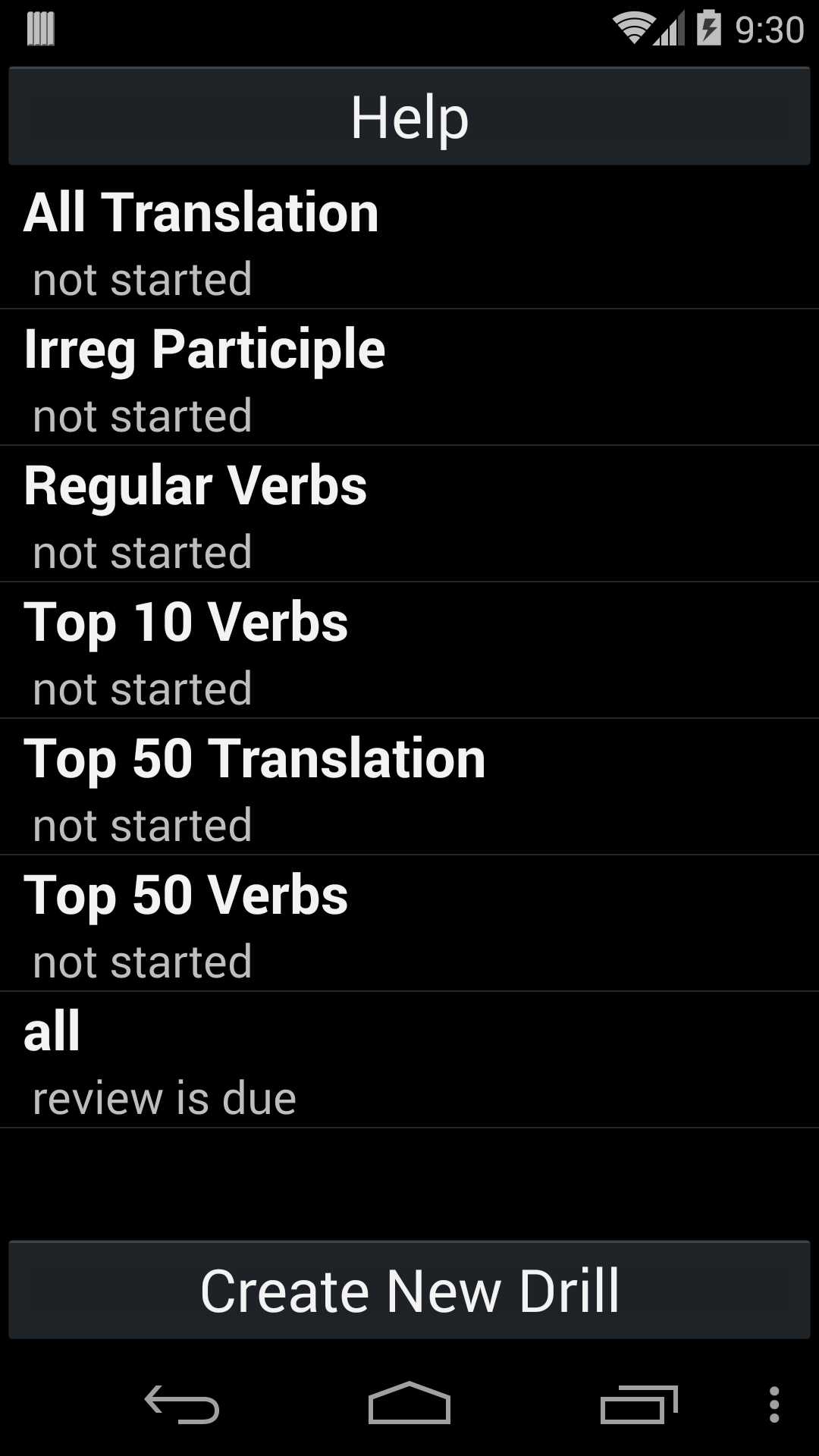 اسکرین شات 1 برنامه Italian Verb Trainer