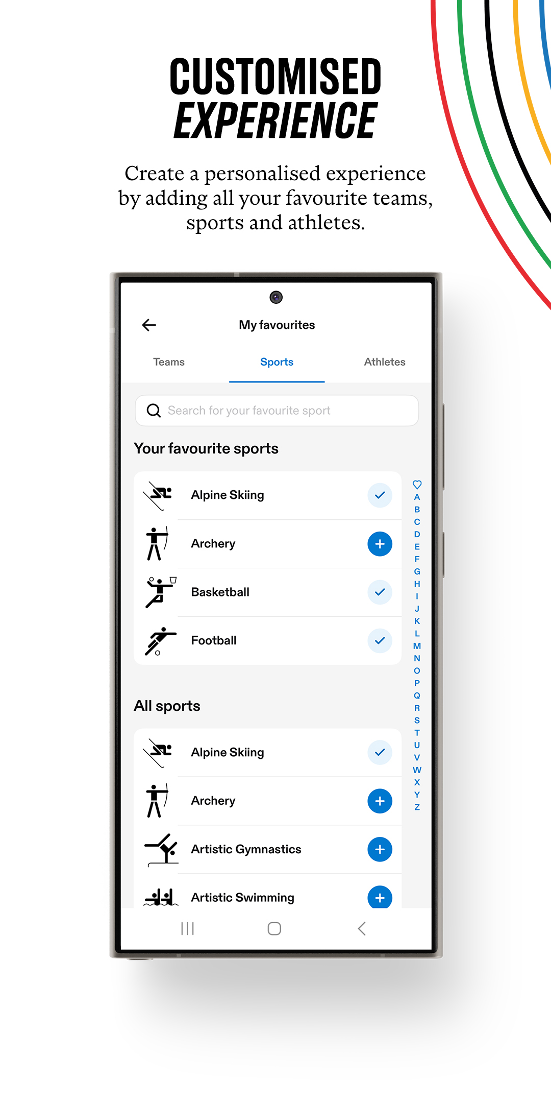 اسکرین شات 5 برنامه Olympics: Live Sports & News