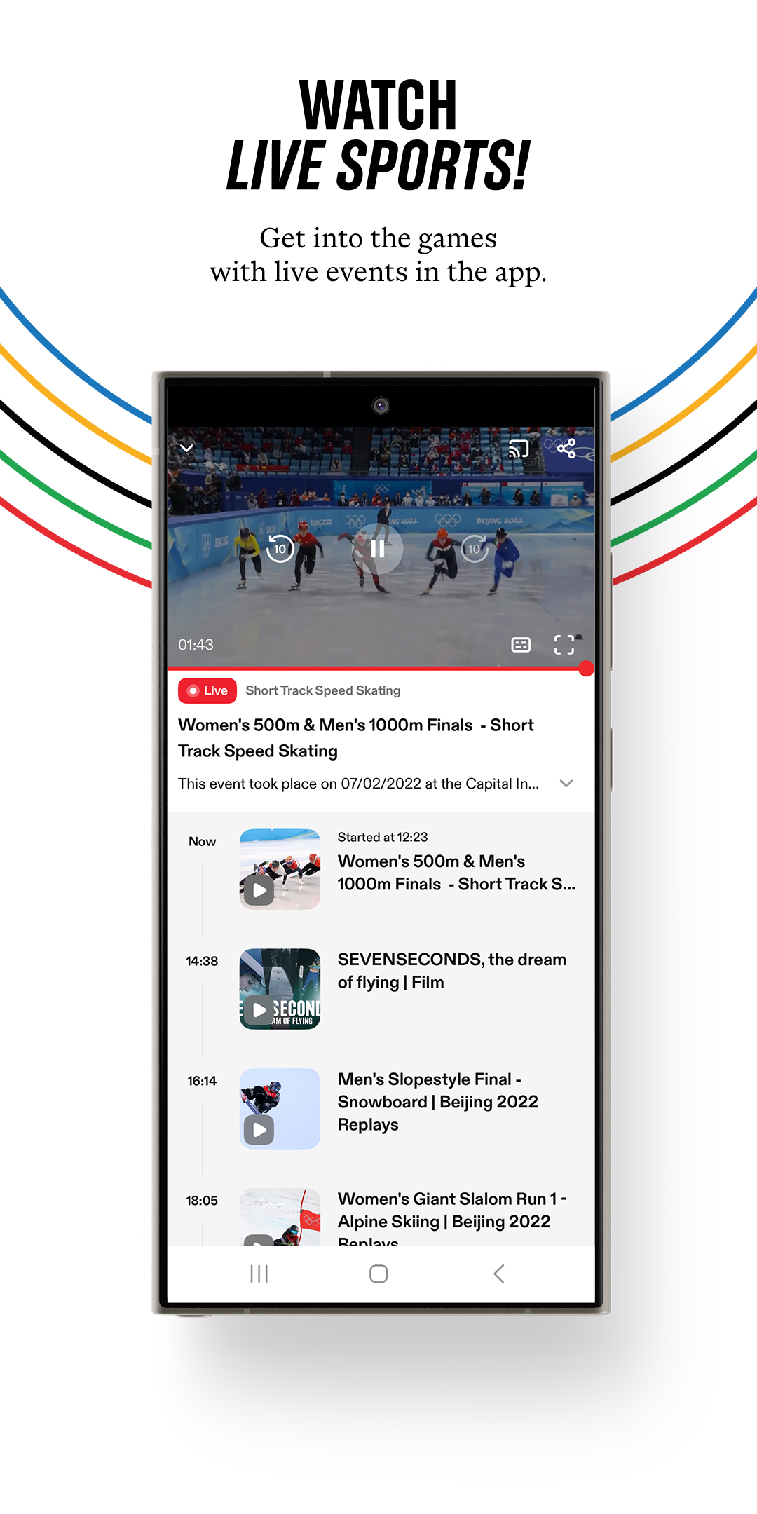 اسکرین شات 1 برنامه Olympics: Live Sports & News