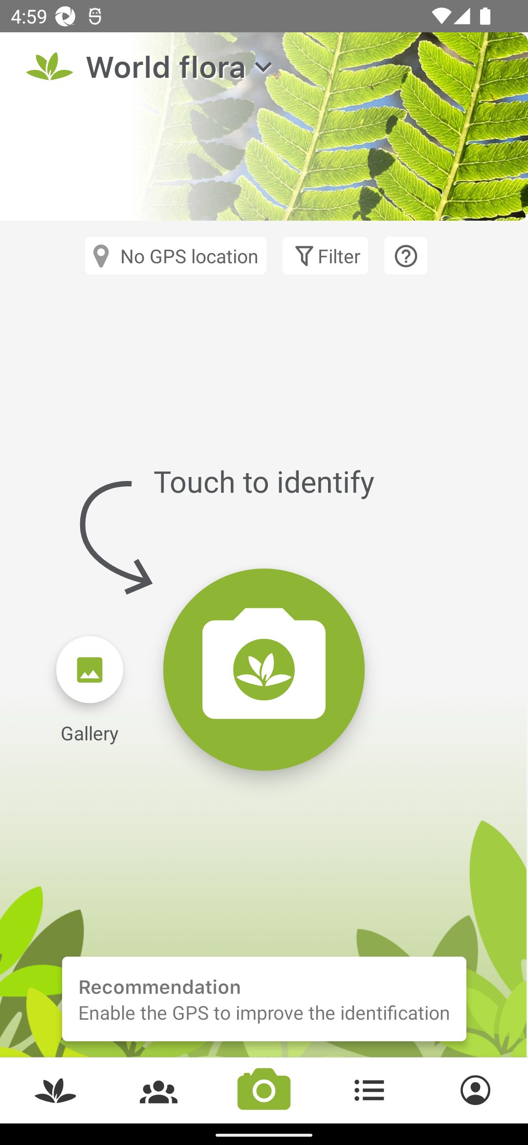 اسکرین شات 1 برنامه PlantNet Plant Identification
