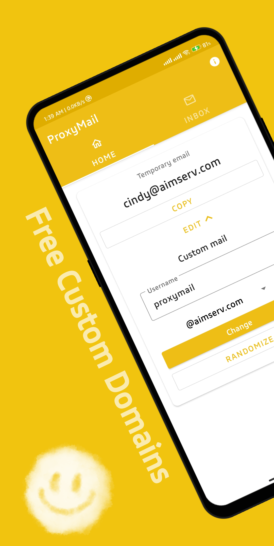 اسکرین شات 2 برنامه ProxyMail - Temp email Address