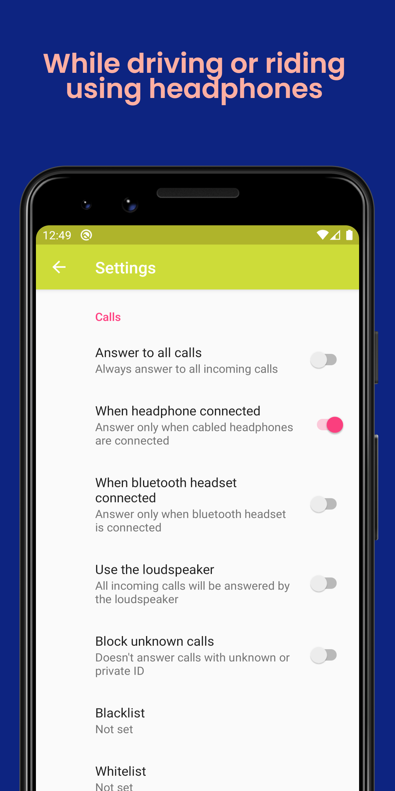 اسکرین شات 2 برنامه MotoAnswer - Auto Answer Calls
