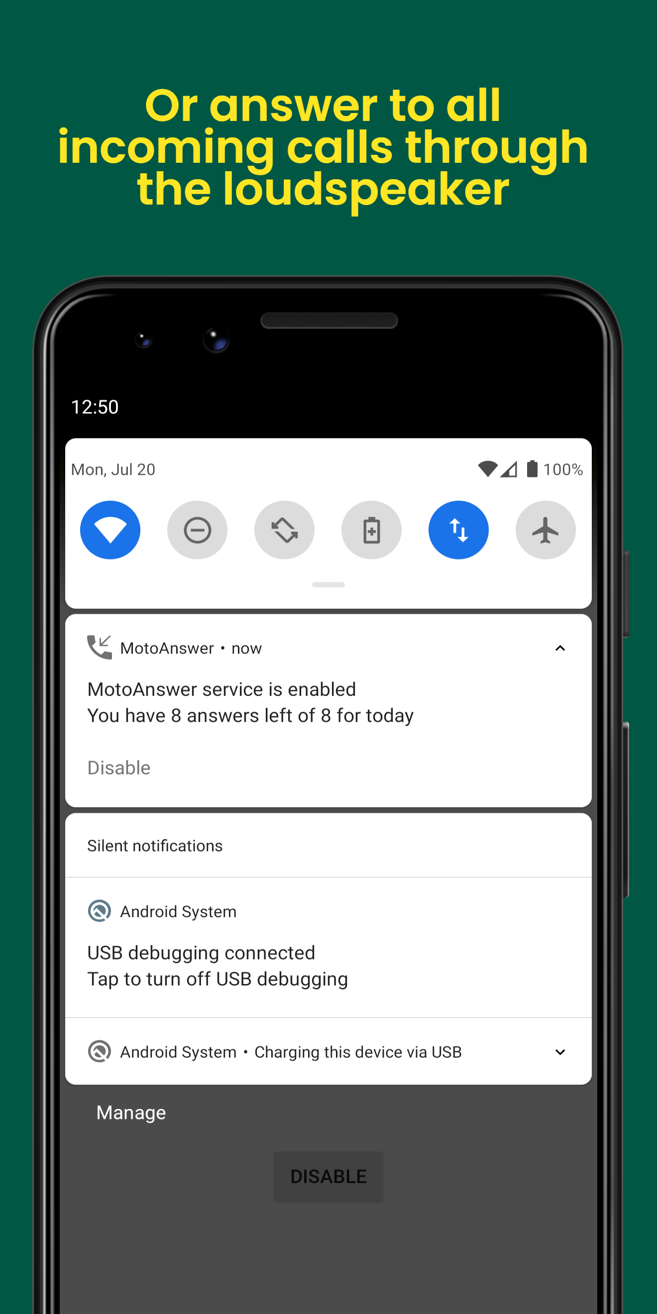 اسکرین شات 3 برنامه MotoAnswer - Auto Answer Calls