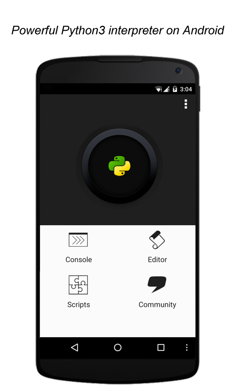 اسکرین شات 1 برنامه QPython3 - Python for Android
