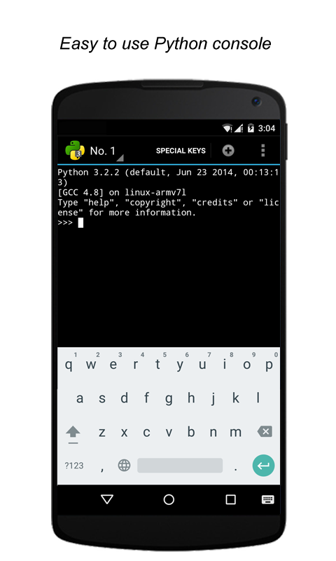 اسکرین شات 3 برنامه QPython3 - Python for Android