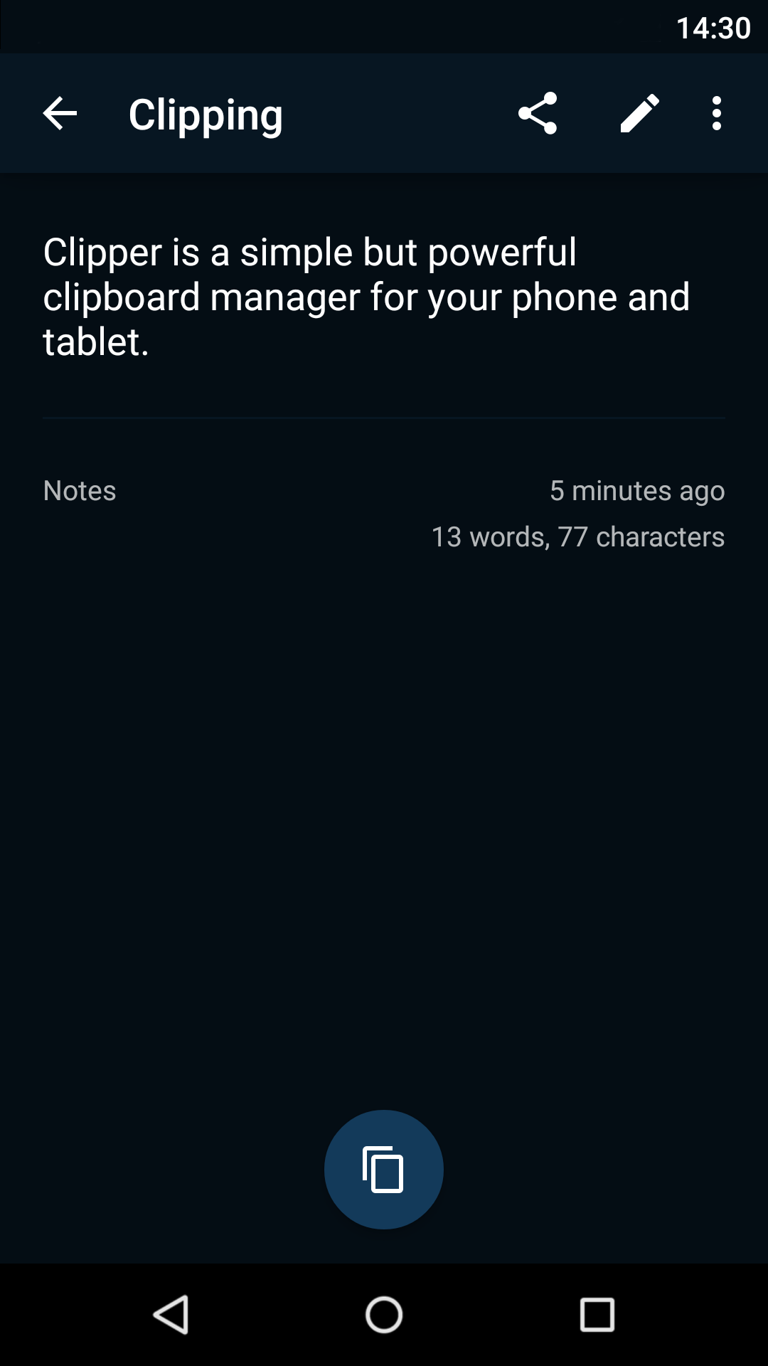 اسکرین شات 4 برنامه Clipper - Clipboard Manager