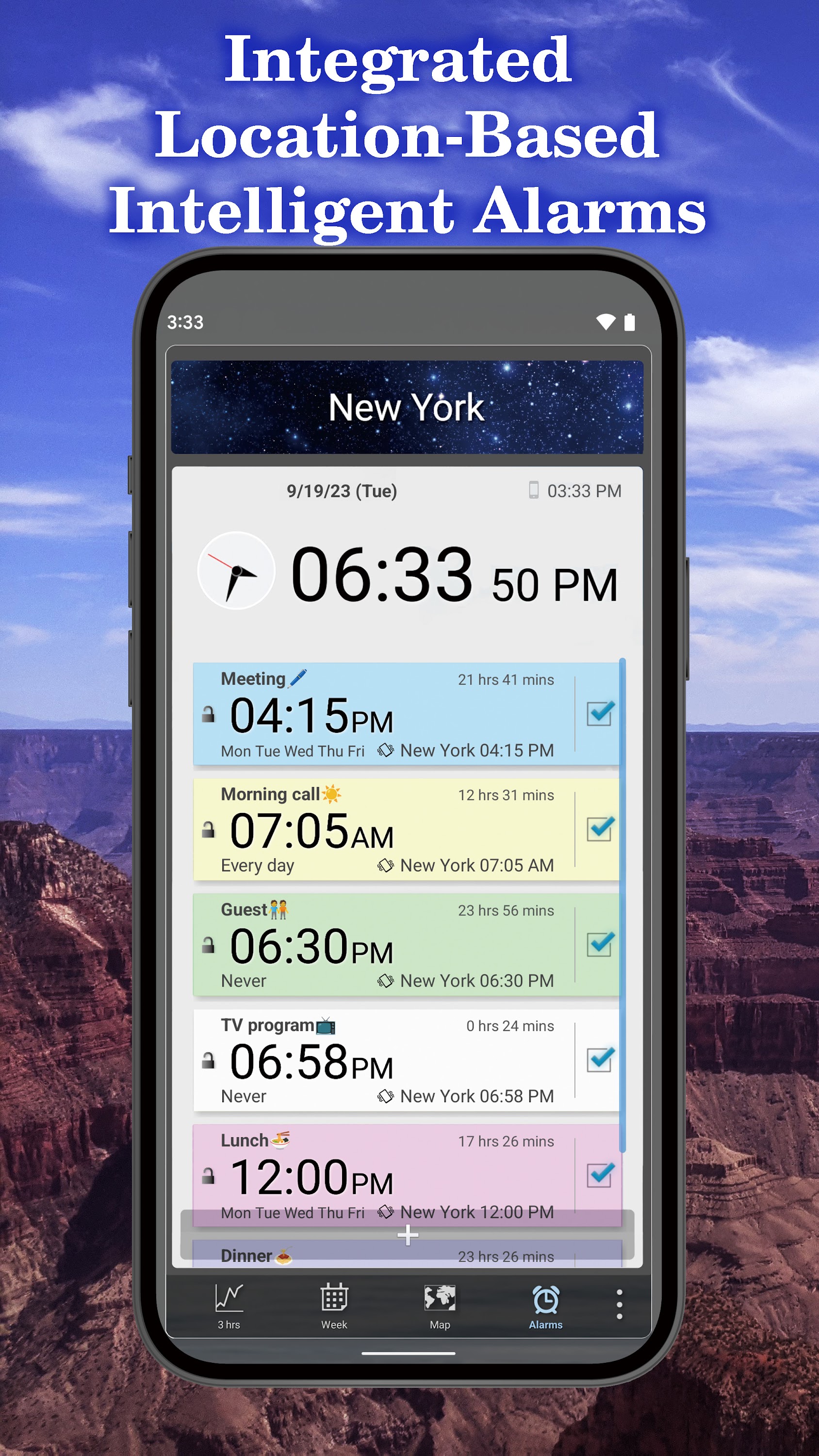 اسکرین شات 4 برنامه World Weather Clock Widget
