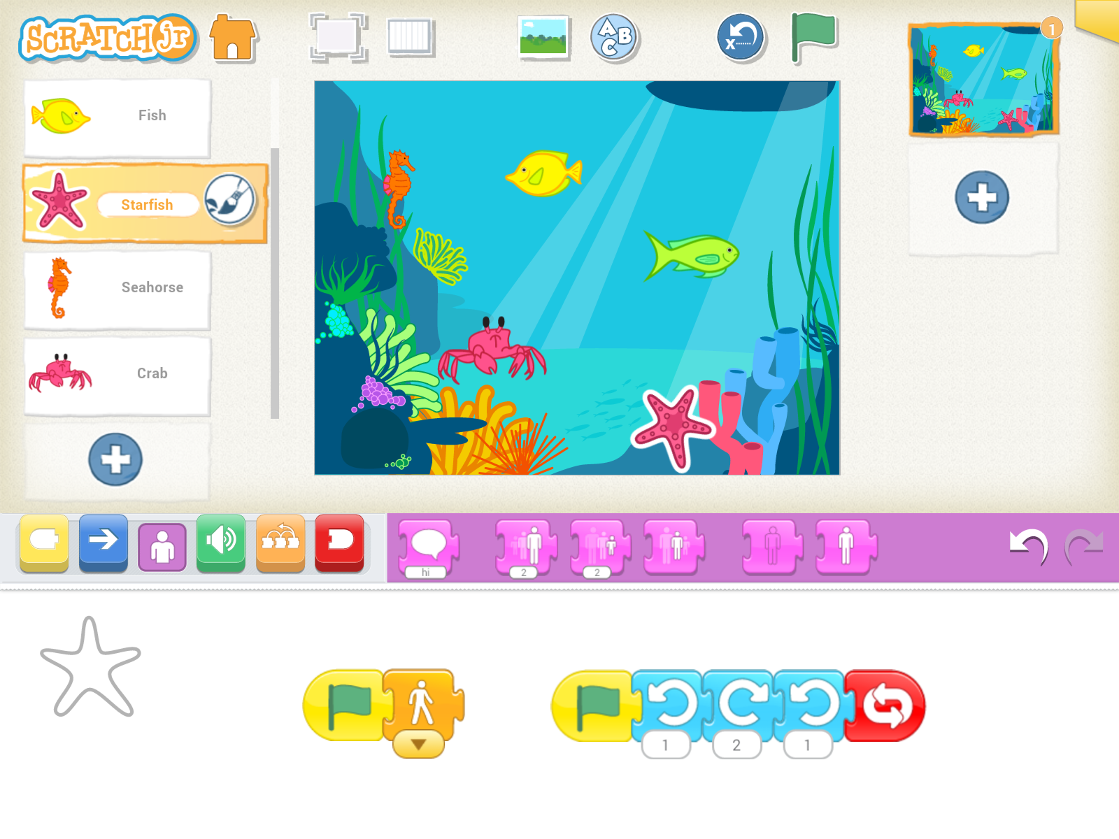 اسکرین شات 2 برنامه اسکرچ جونیور | ScratchJr
