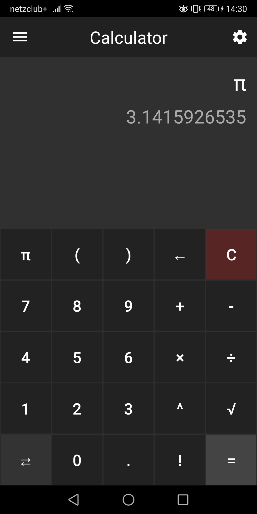 اسکرین شات 4 برنامه Calculator