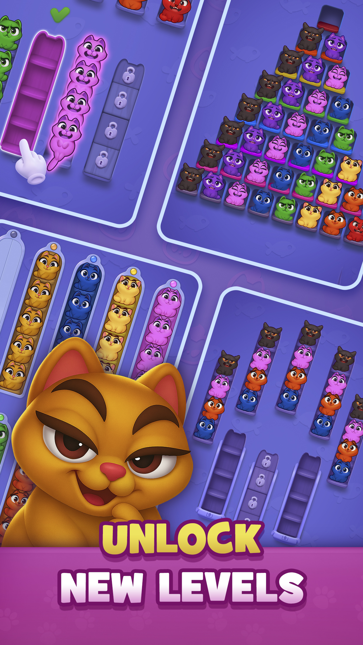 اسکرین شات 4 بازی Kitty Sort: Twisted Tails