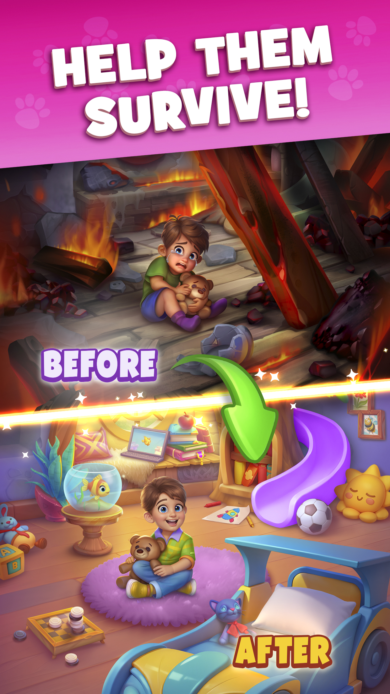 اسکرین شات 5 بازی Kitty Sort: Twisted Tails