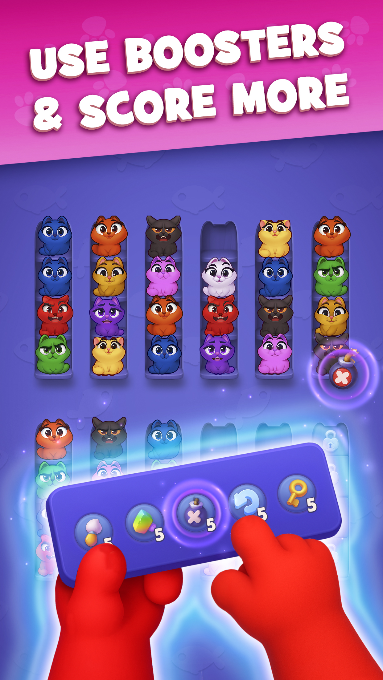 اسکرین شات 2 بازی Kitty Sort: Twisted Tails