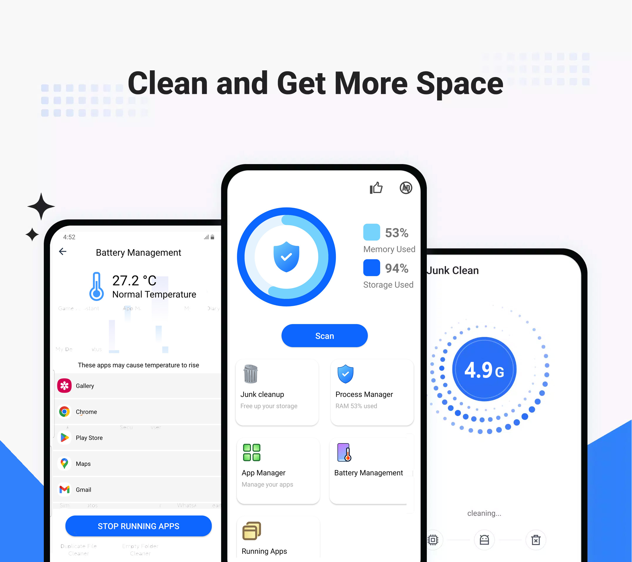 اسکرین شات 1 برنامه Phone Space Cleaner