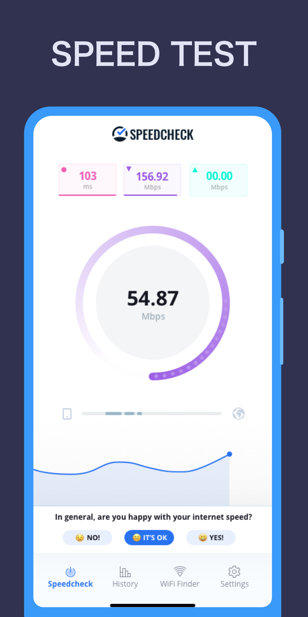 اسکرین شات 1 برنامه Internet Speed Test SPEEDCHECK