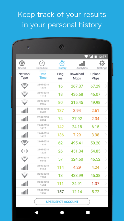 اسکرین شات 2 برنامه Simple Speedcheck