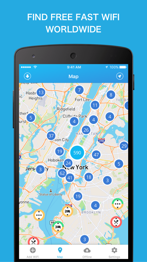 اسکرین شات برنامه WiFi Finder - WiFi Map 1
