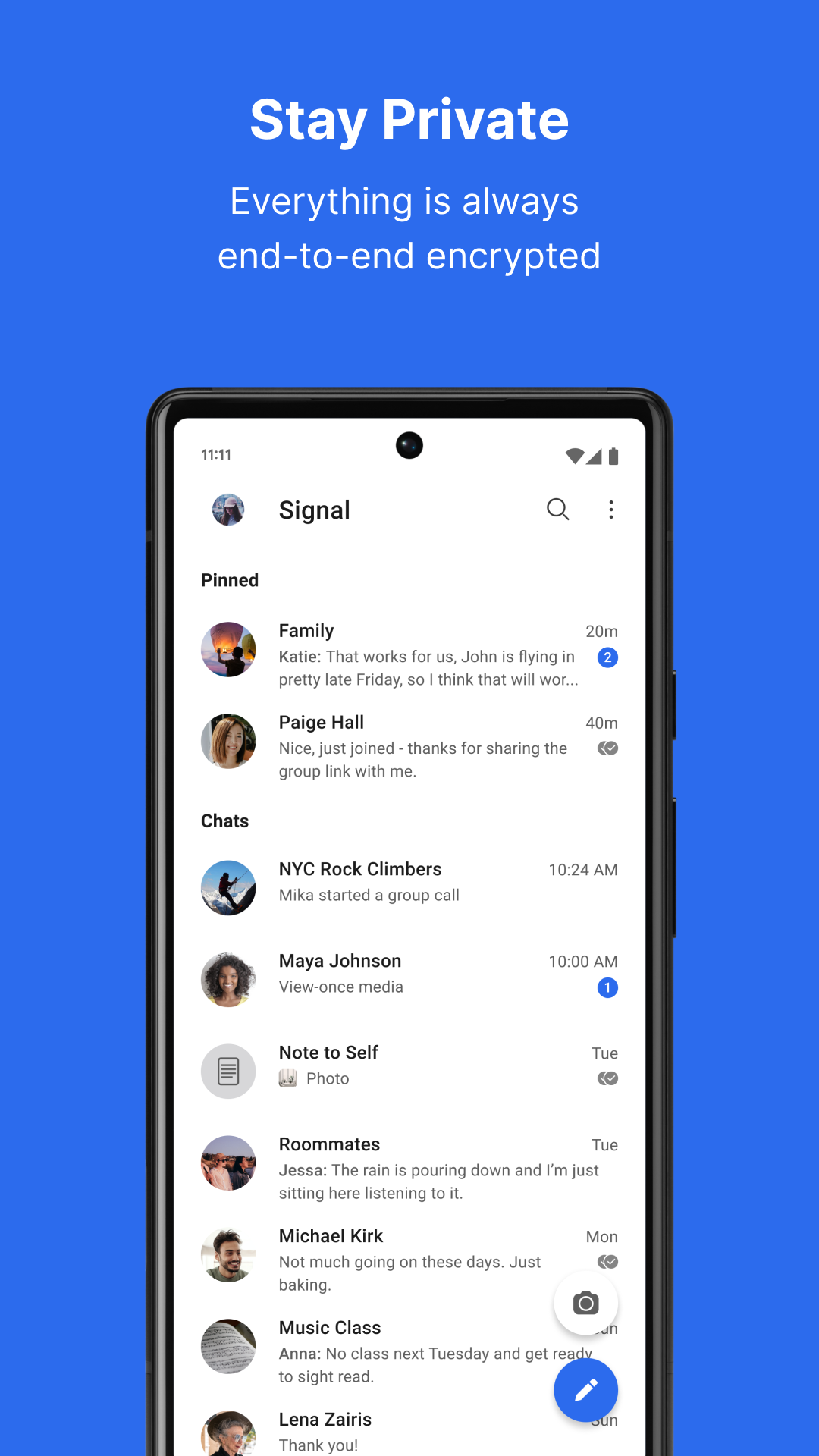 اسکرین شات 1 برنامه Signal Private Messenger