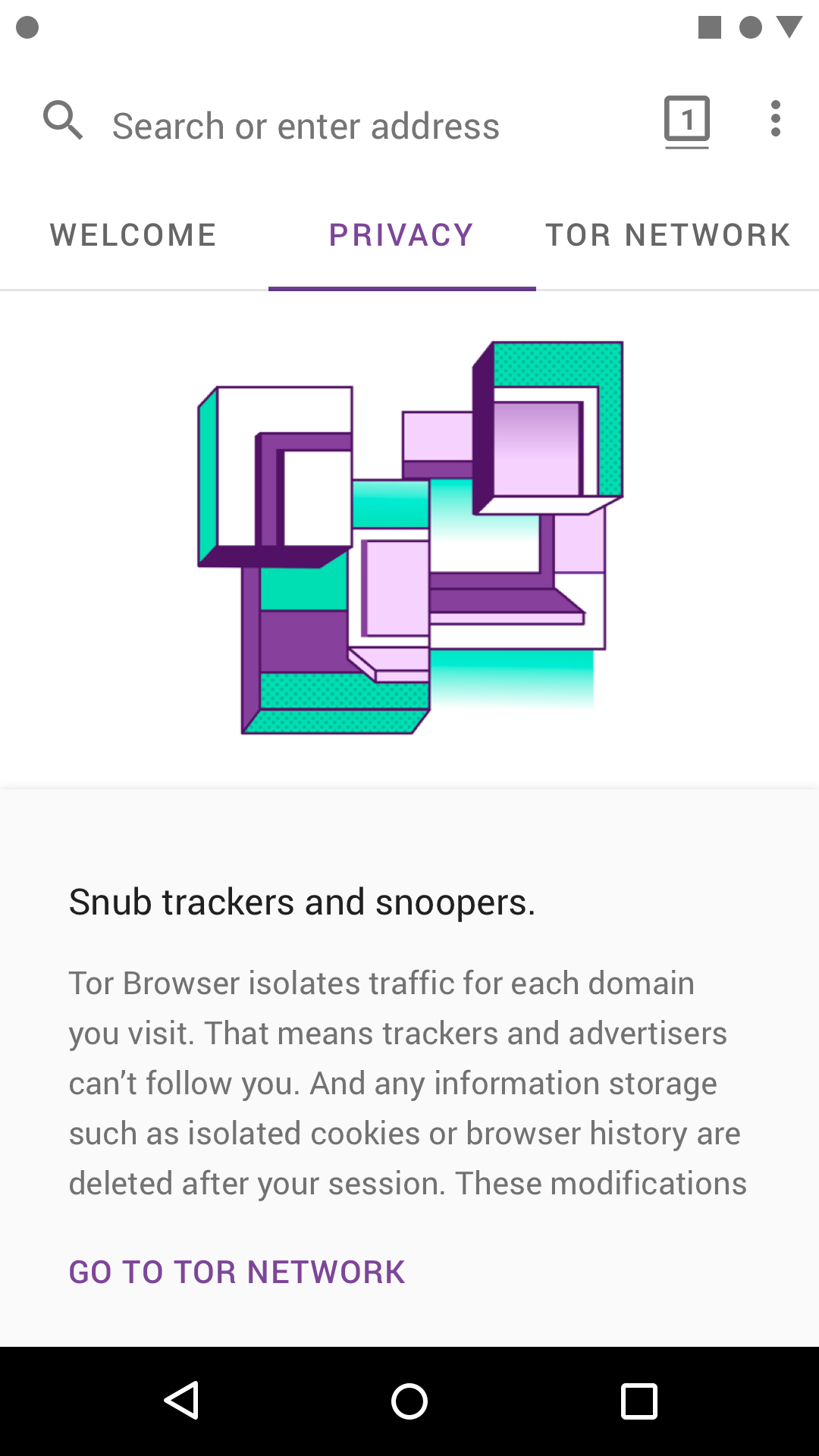 اسکرین شات 2 برنامه Tor Browser
