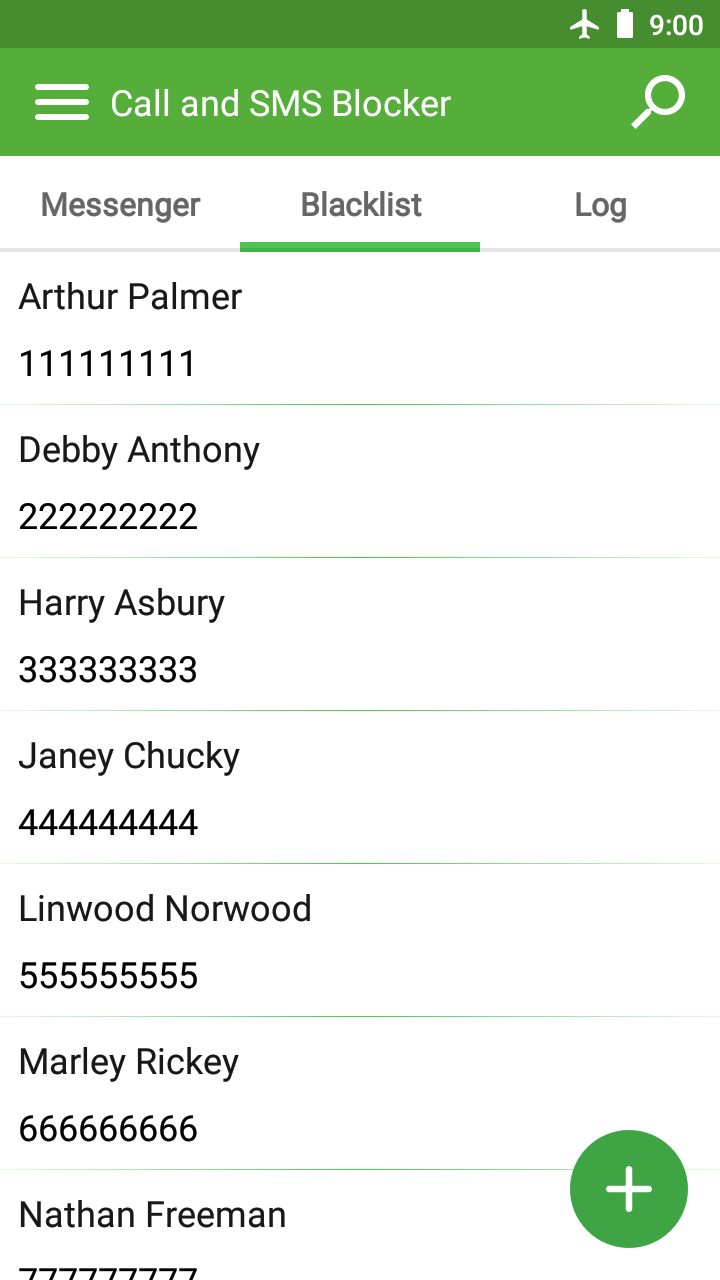 اسکرین شات 1 برنامه Call Blocker and SMS Blocker