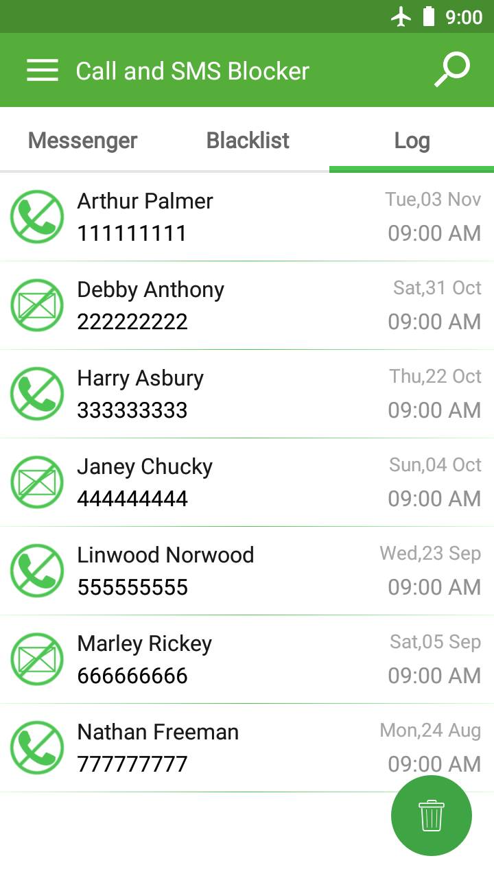 اسکرین شات 4 برنامه Call & SMS Blocker - Blacklist
