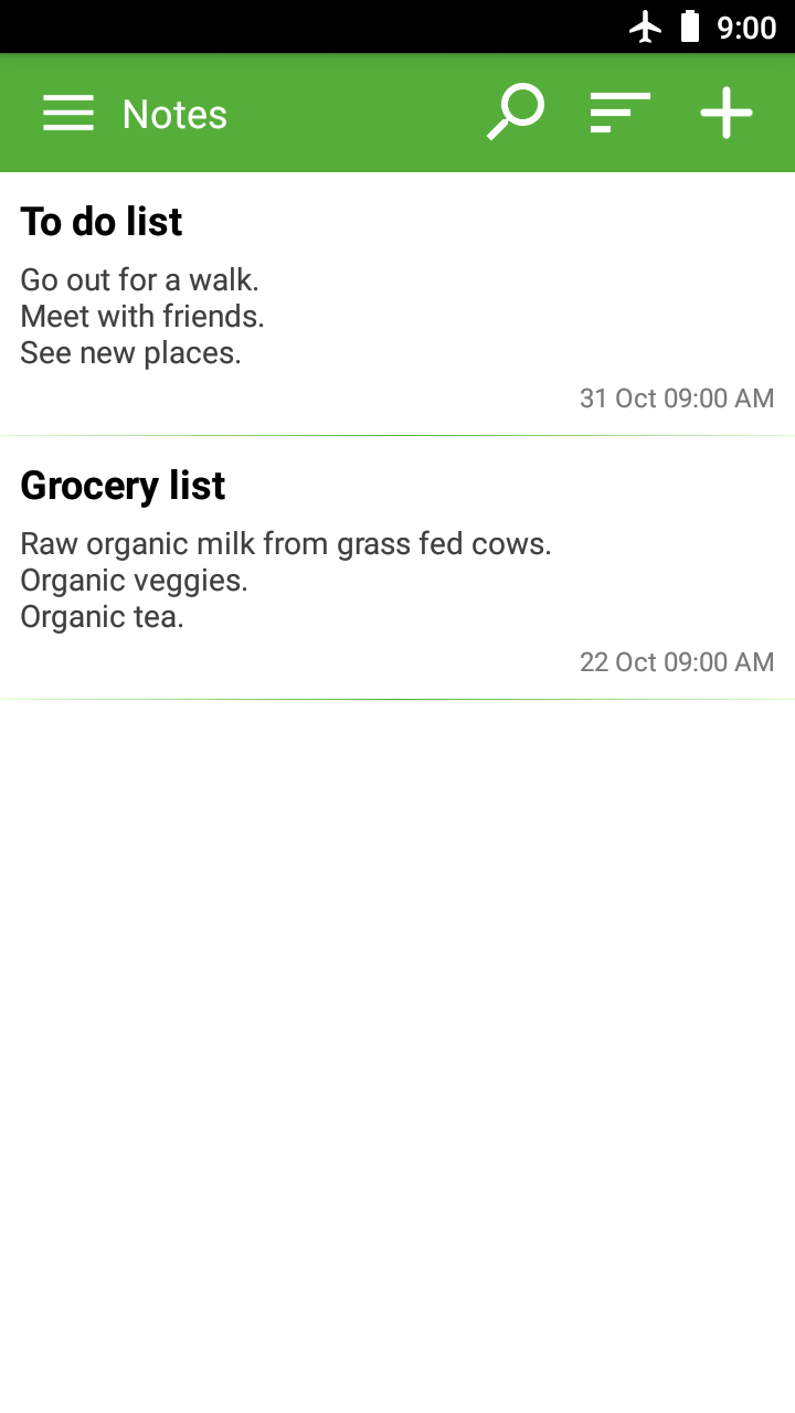 اسکرین شات 1 برنامه Simple notepad