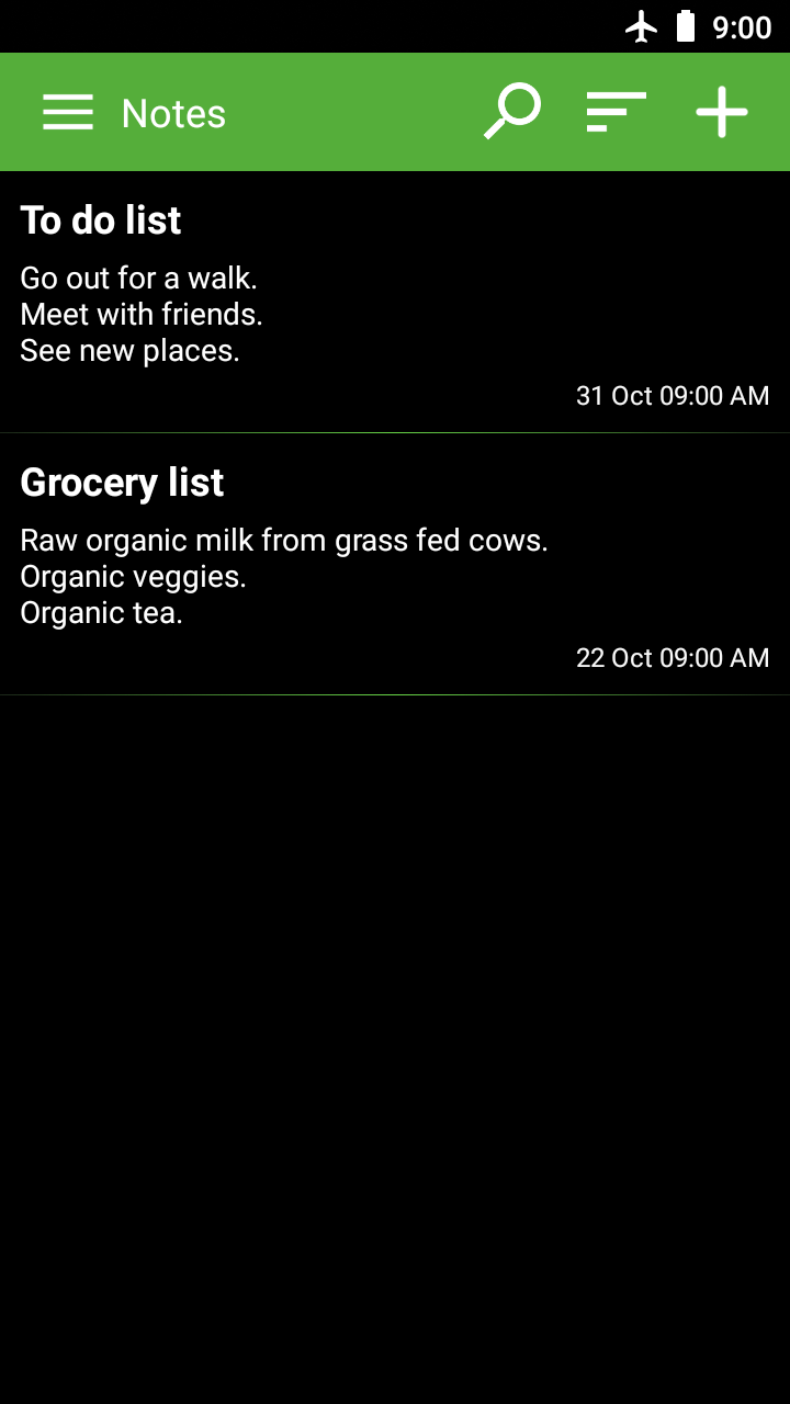 اسکرین شات 5 برنامه Simple notepad