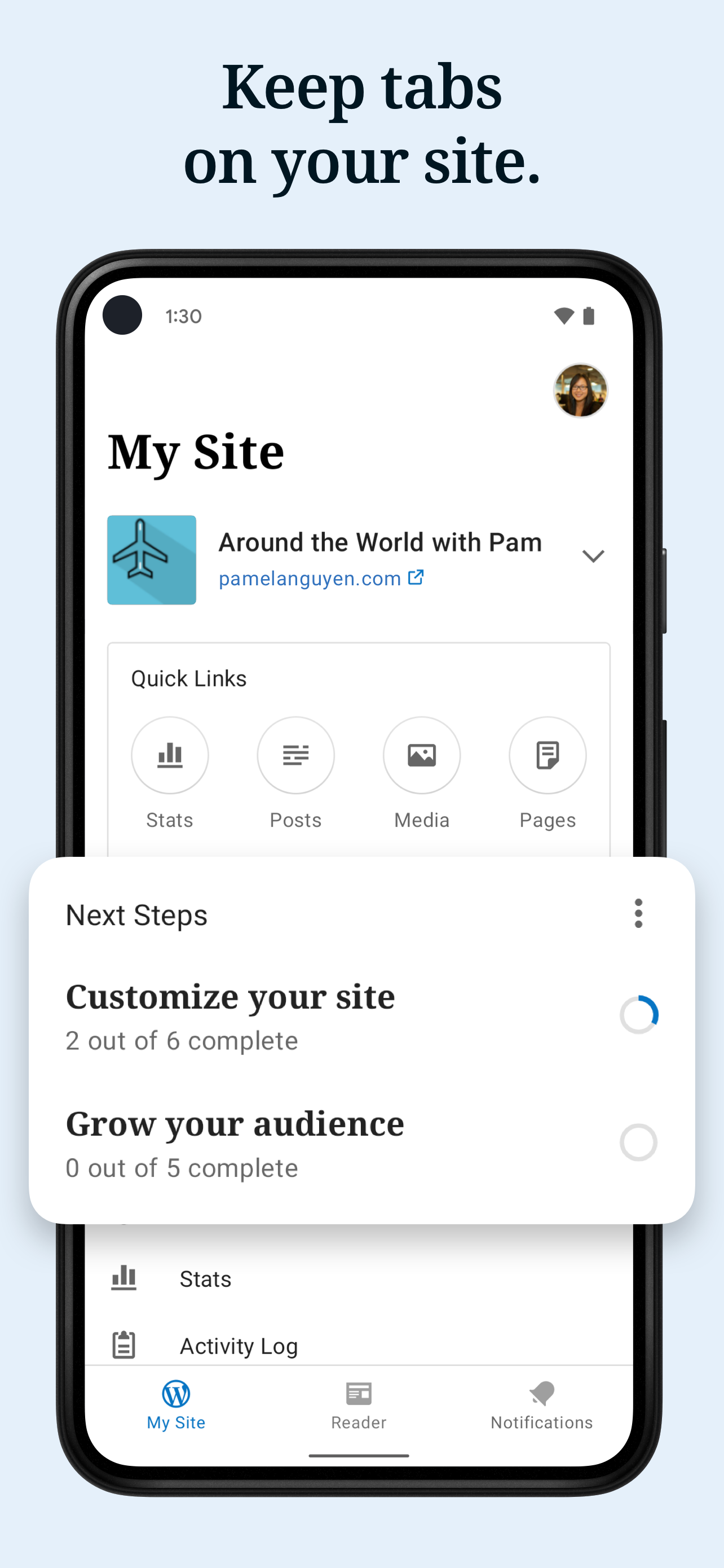 اسکرین شات 6 برنامه WordPress – Website Builder