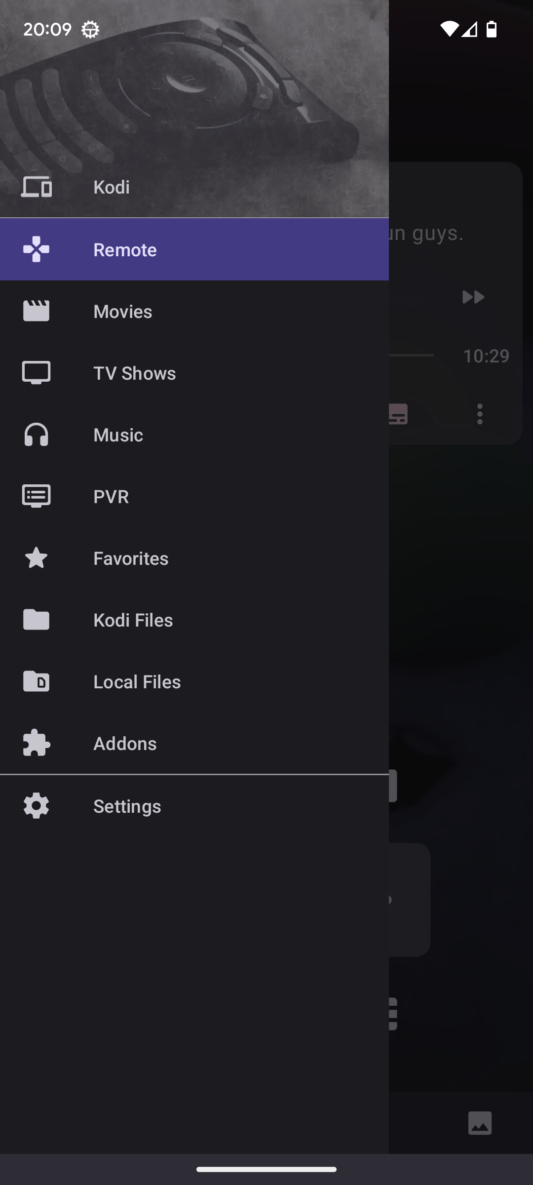 اسکرین شات 4 برنامه Kore Official Remote for Kodi