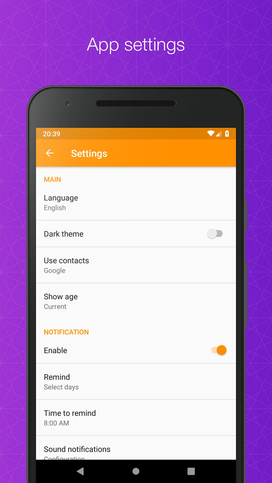 اسکرین شات 3 برنامه Contacts' Birthdays