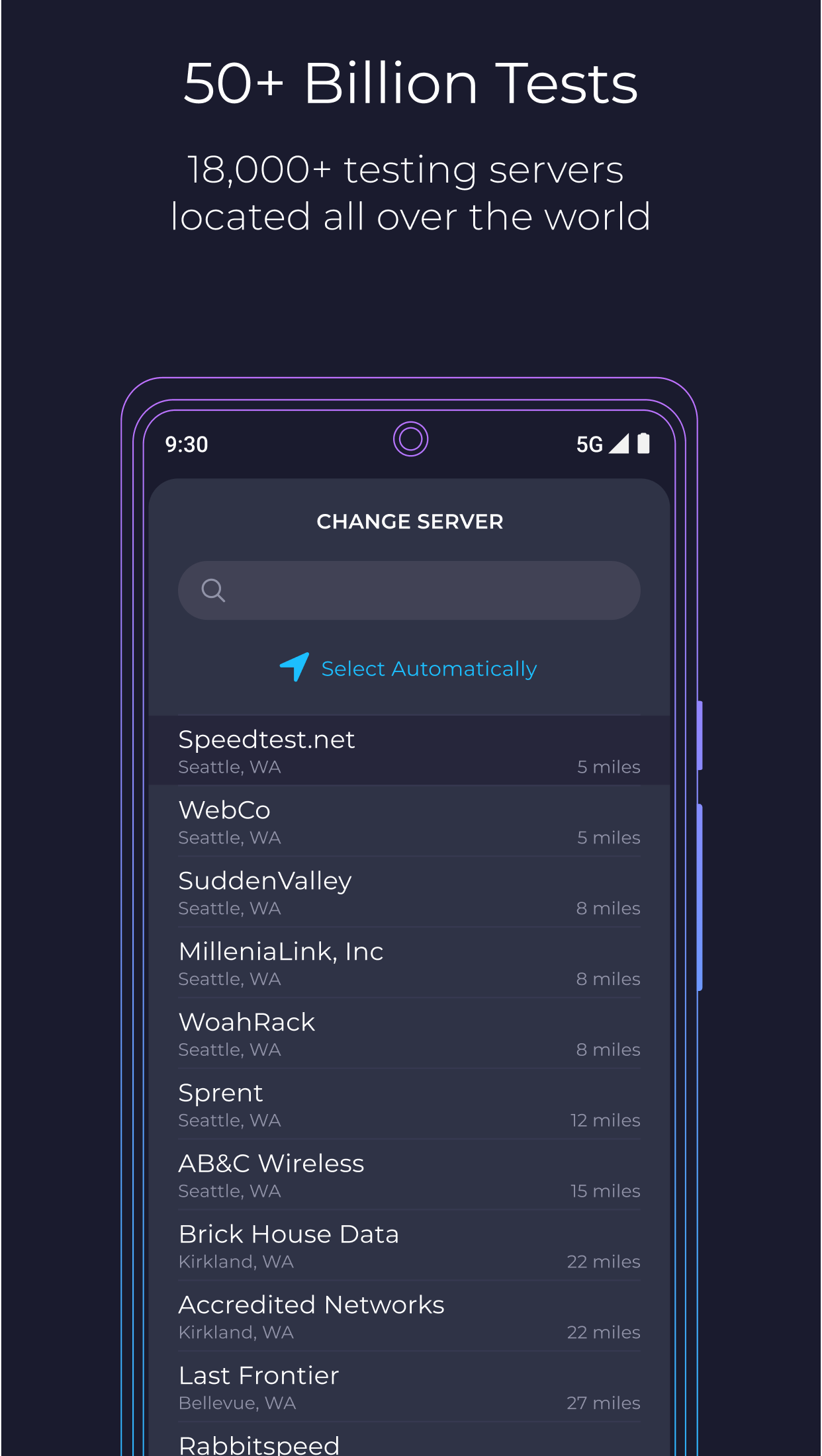 اسکرین شات 7 برنامه Speedtest by Ookla